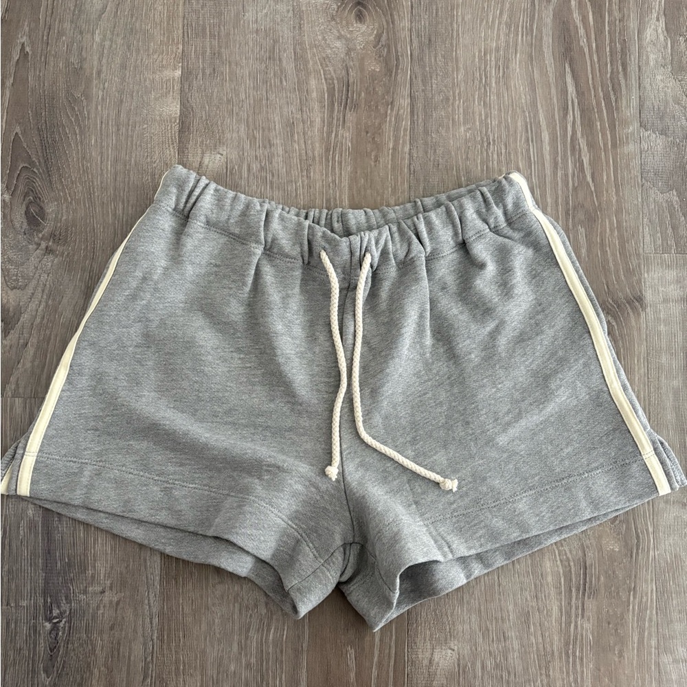 NWT Donni x Free People The Stripe Eco-Terry Short ~Heather-Grey~ - Picture 6 of 7